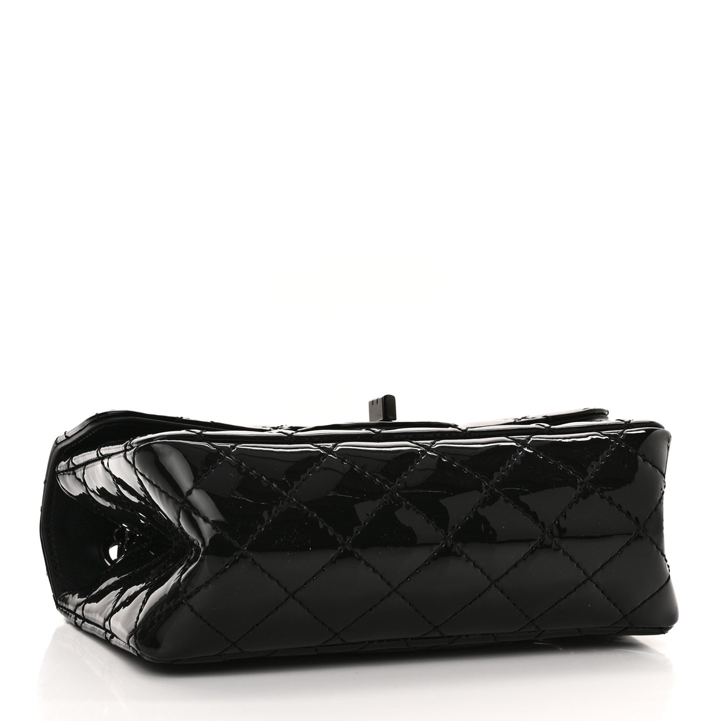 Patent Calfskin Quilted 2.55 Reissue Mini Flap So Black