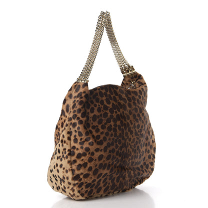 Christian Louboutin Pony Hair Leopard Print Medium Marianna Hobo 3 of 12