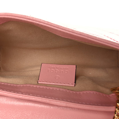 Gucci Azalea Calfskin Enamel Matelasse Diagonal Super Mini Torchon GG Marmont Shoulder Bag New Cherry Red Wild Rose 5 of 10