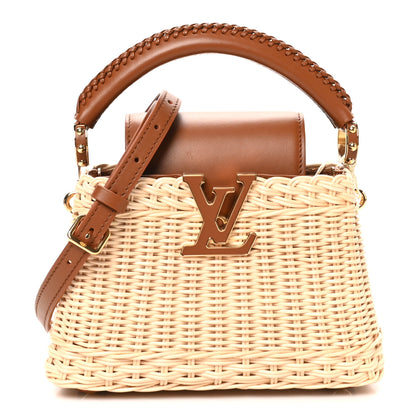 Louis Vuitton Rattan Calfskin Capucines Mini Brown 1 of 8