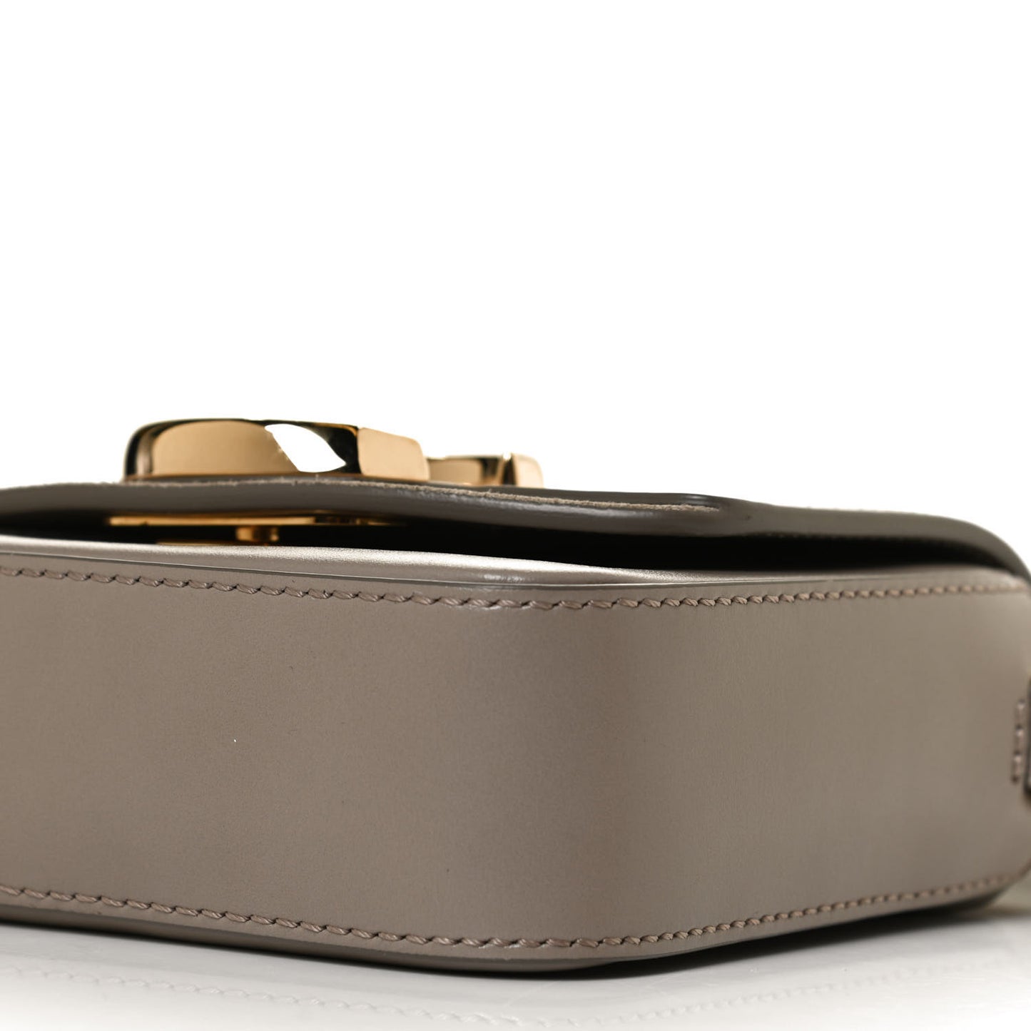 Shiny Calfskin Suede Mini C Double Carry Motty Grey