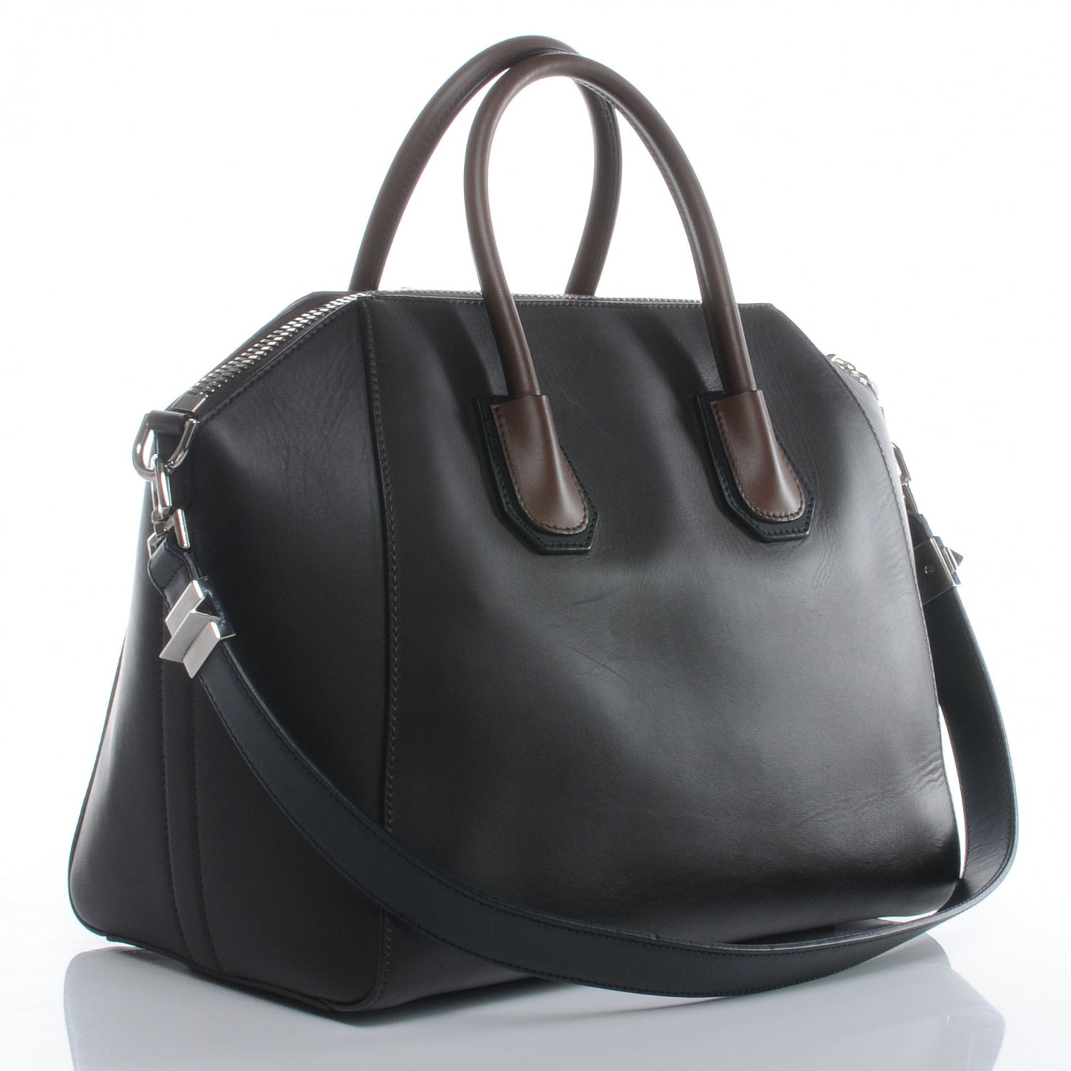 Givenchy Calfskin Medium Bi-Color Antigona Black Brown 3 of 8