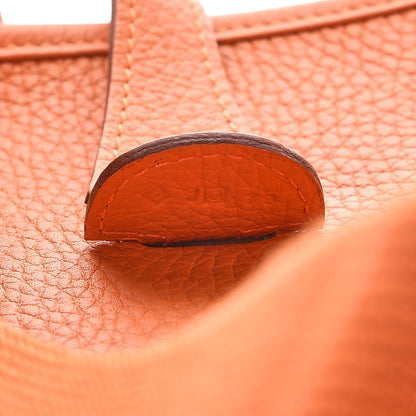 Hermes Taurillon Clemence Evelyne III PM Orange 7 of 8
