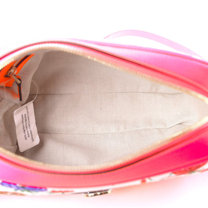 Gucci Canvas Flora Floral Shoulder Bag White Fuchsia Fluo 4 of 10