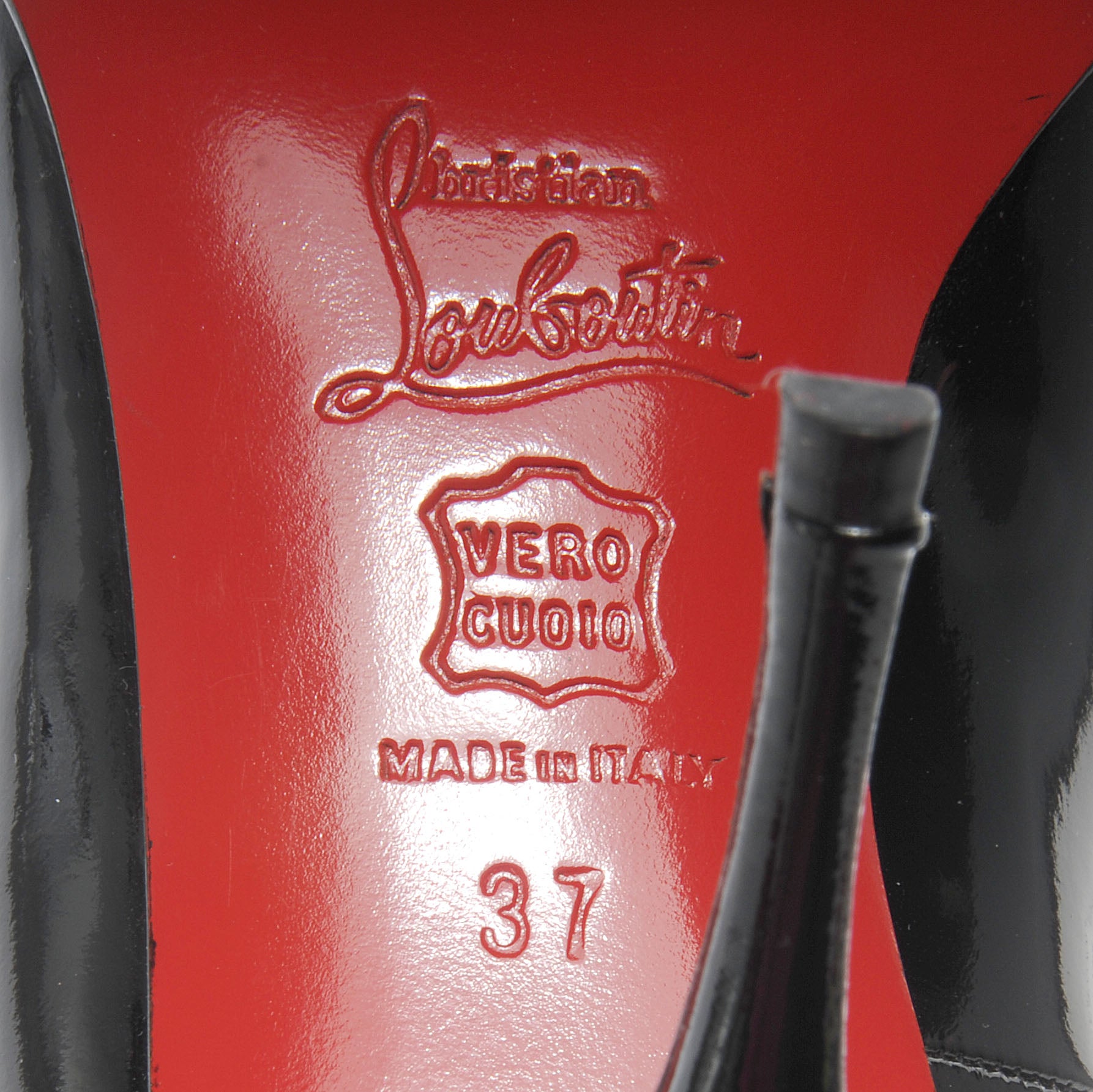 Christian Louboutin Patent Mater Claude 85 Pumps 37 Black 6 of 6