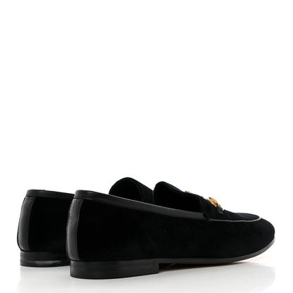 Gucci Velvet Horsebit Womens Jordaan Loafers 37 Black 4 of 14