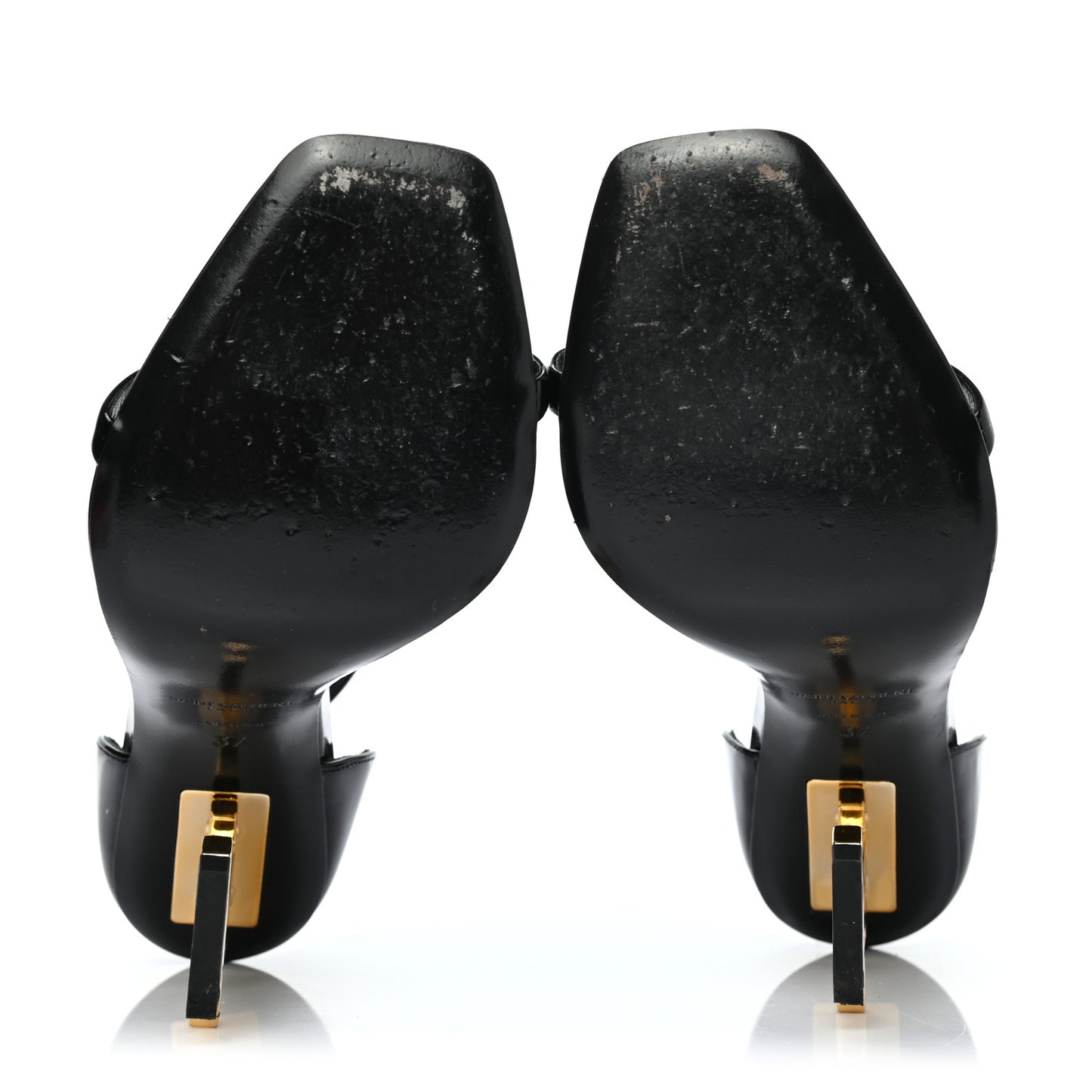 Patent Calfskin Opyum 110 Sandals 37 Black Gold