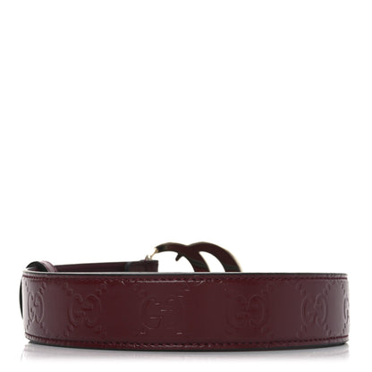 Gucci Plutone Calfskin Guccissima Double G 30mm Belt 80 32 Rosso Ancora 2 of 5