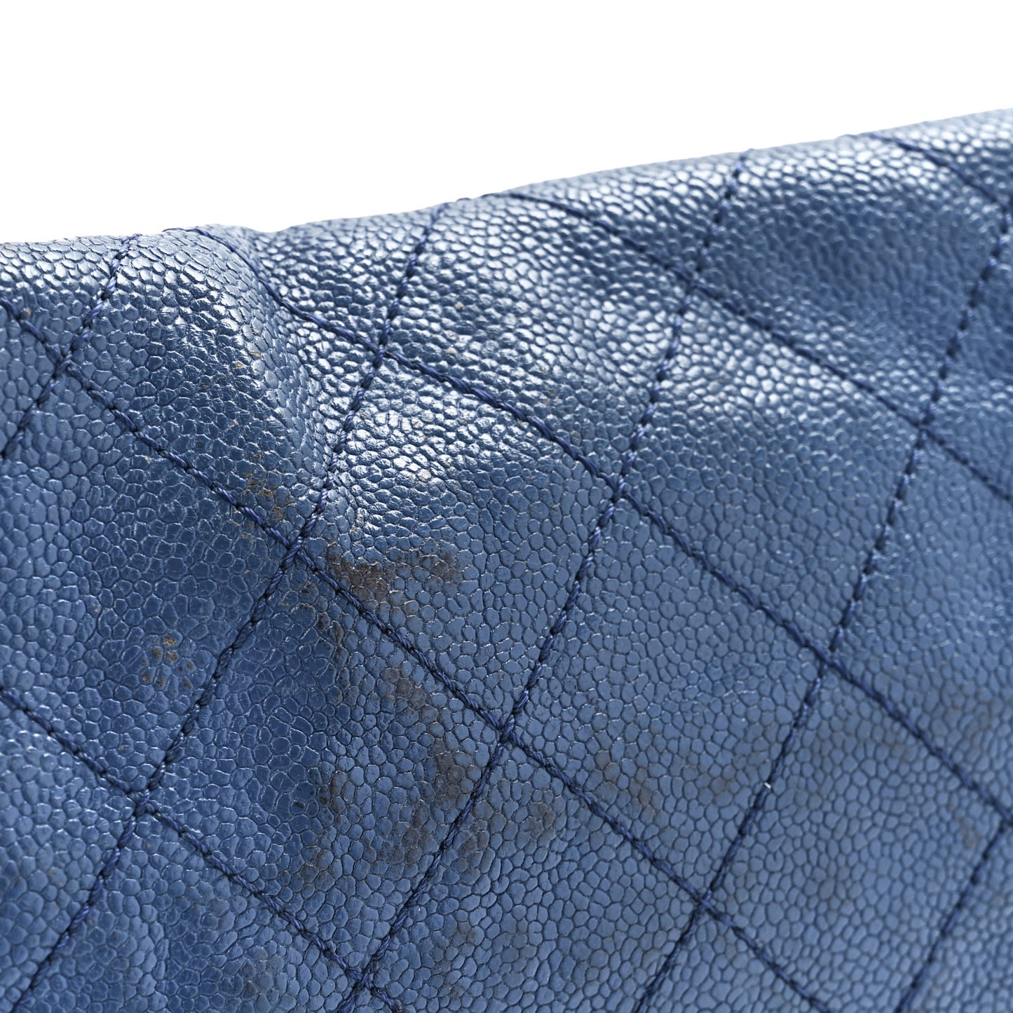 Caviar Quilted Medium Simply CC Flap Blue