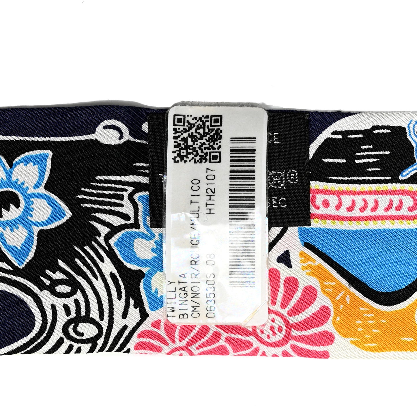 Silk Bingata Twilly Vert Black Saumon