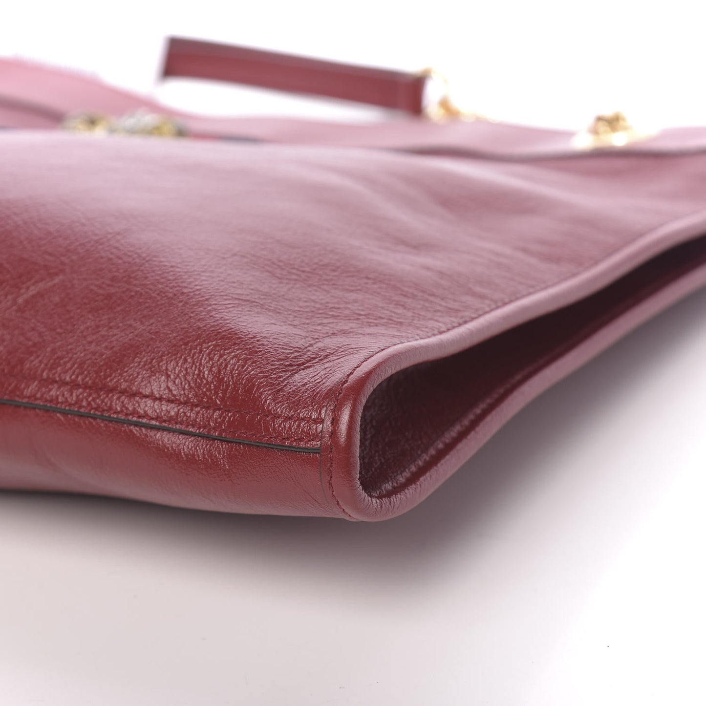 Calfskin Large Rajah Chain Tote Romantic Cherry