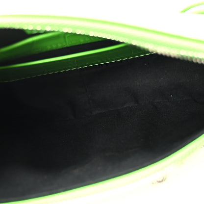 Balenciaga Extra Supple Calfskin Crocodile Embossed Le Cagole Mini Purse With Chain Acid Green 5 of 10