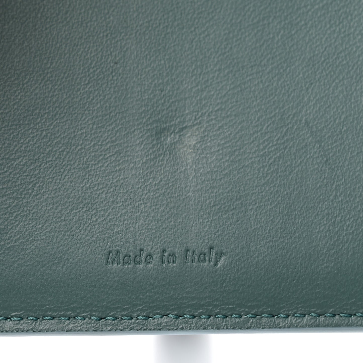 Grained Calfskin Medium Multifunction Strap Wallet Pale Blue