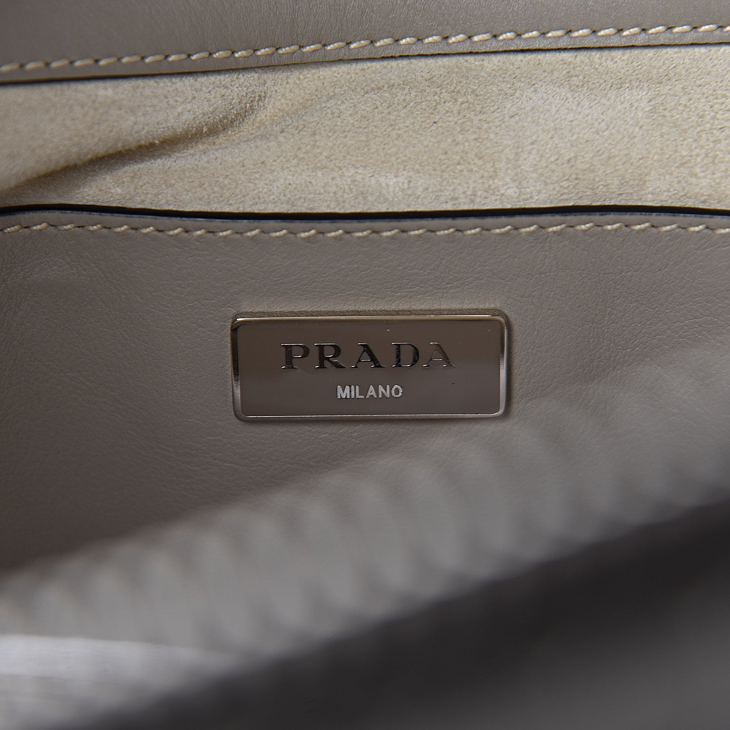 Prada City Calf Small Hand Stitched Galleria Double Zip Tote Calce 7 of 14