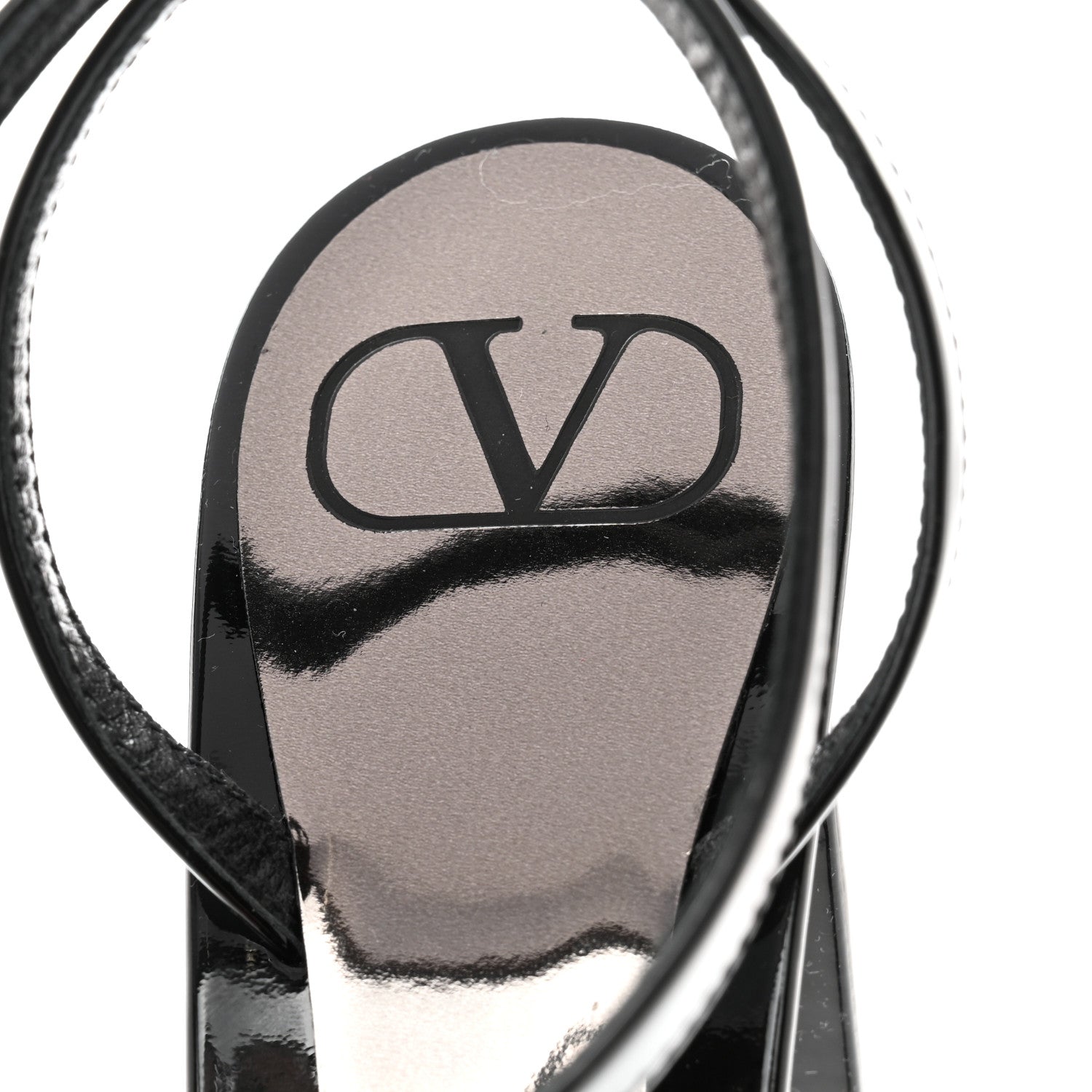 Valentino Garavani Patent Tonal One Stud Ankle Strap 90mm Block Heel Pumps 39 Black 6 of 11