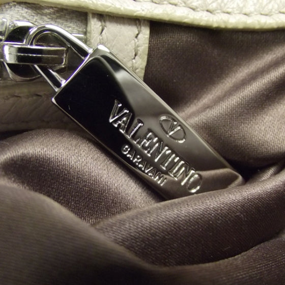 Valentino Garavani Leather Petale Hobo Beige 12 of 13