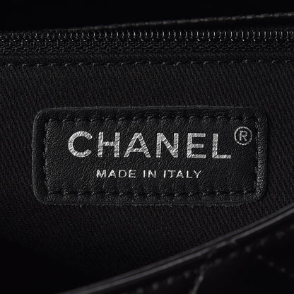 Chanel Glazed Calfskin Quilted Small CC Delivery Tote Black 8 of 9