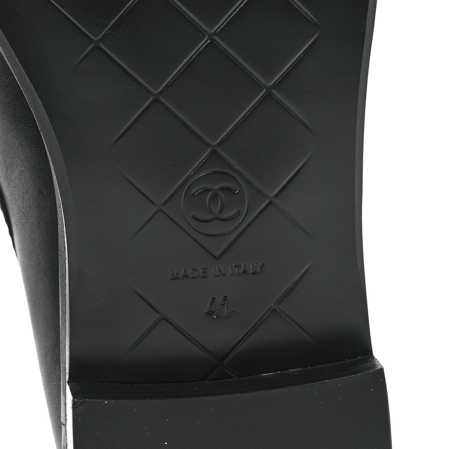 Lambskin Quilted CC Turnlock Loafers 41 Black
