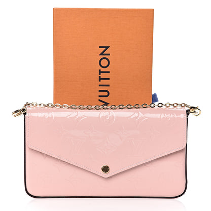 Louis Vuitton Vernis Felicie Chain Wallet Rose Ballerine 11 of 11