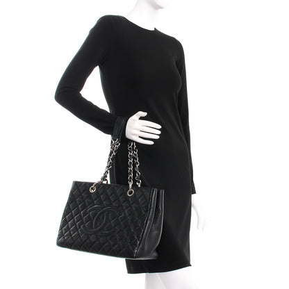 Chanel Caviar Quilted Grand Shopping Tote GST Black 2 of 14