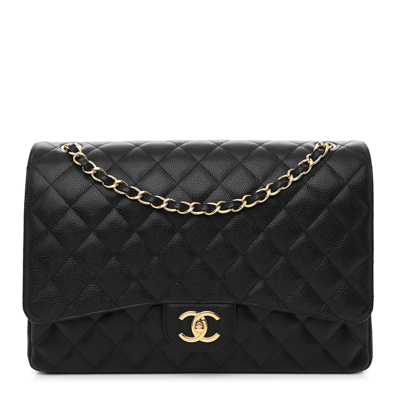 Chanel Caviar Quilted Maxi Double Flap Black 1 of 10