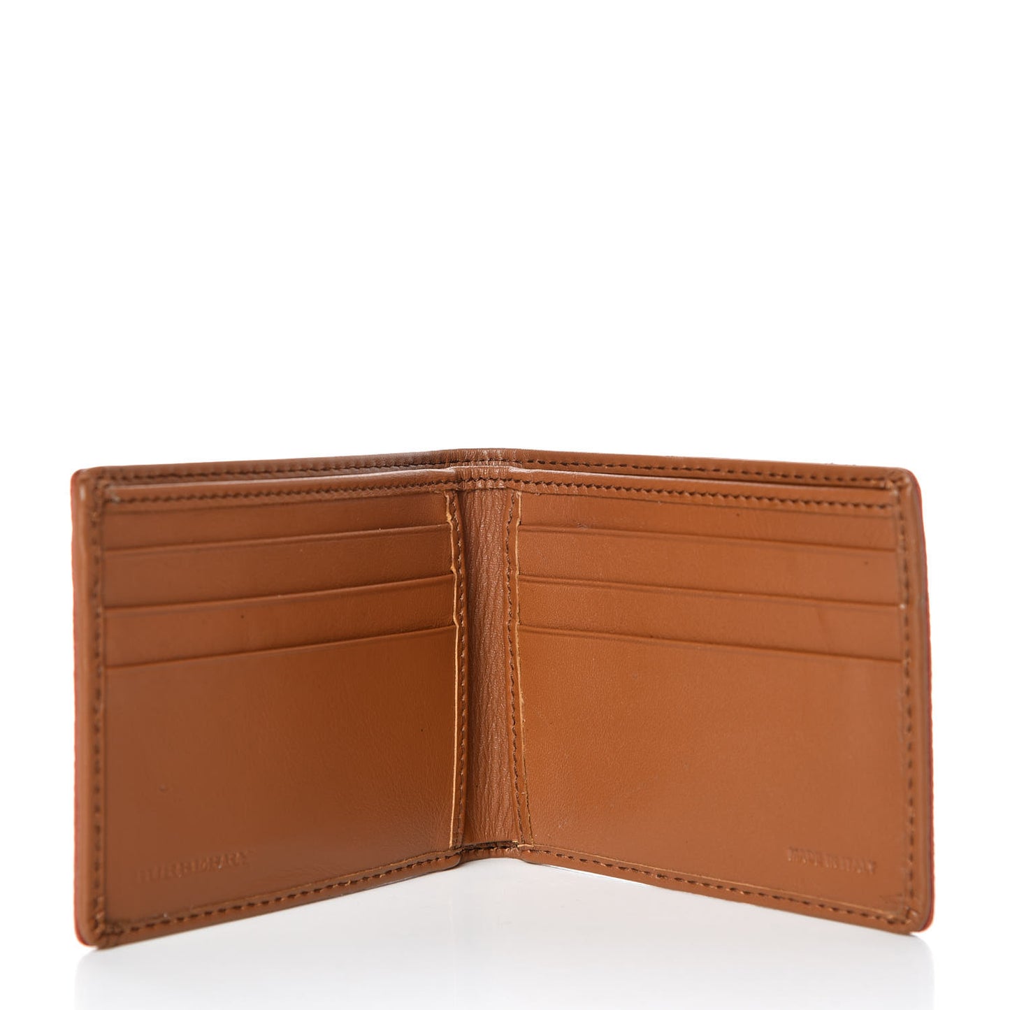 London Grainy Calfskin Bi-Fold Wallet Orange