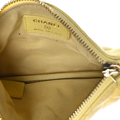 Chanel Caviar Quilted Small Pouch Light Yellow 4 of 8