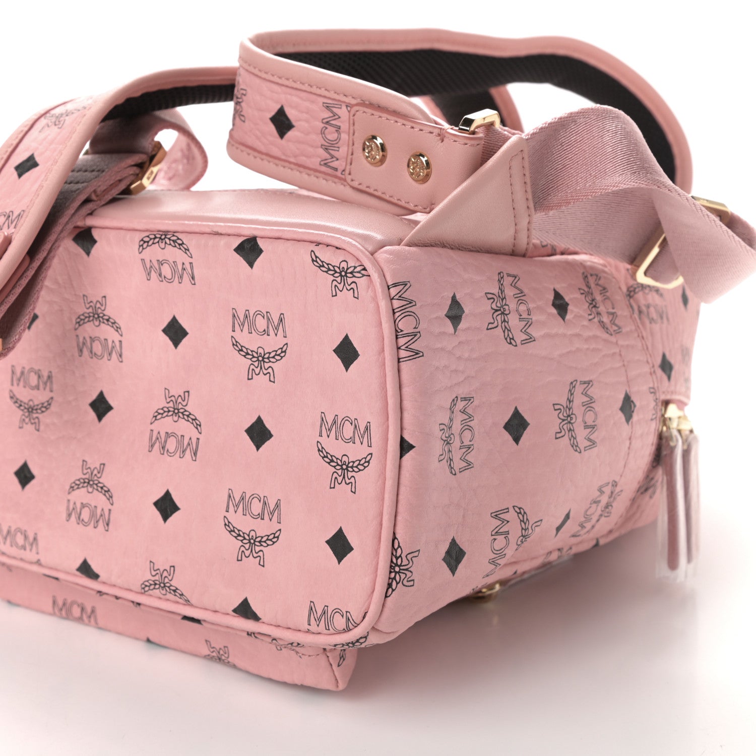 MCM Visetos Small Stark Rabbit Backpack Pink 8 of 9