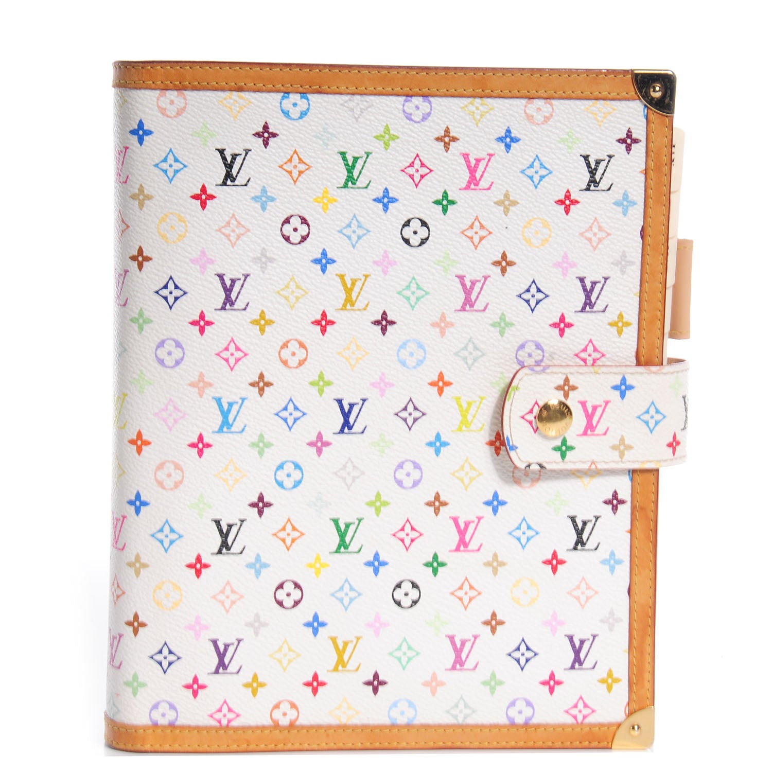 Louis Vuitton Monogram Multicolor Large Ring Agenda Cover White 1 of 30