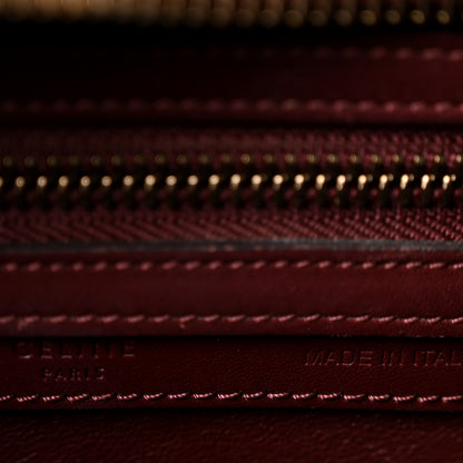 Celine Goatskin Calfskin Micro Luggage Burgundy 6 of 13