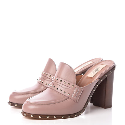 Valentino Garavani Nappa Soul Rockstud High Heel Mules 39 Lipstick 3 of 10