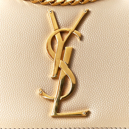 Saint Laurent Grain De Poudre Small Monogram Kate Satchel Nude Powder 9 of 12