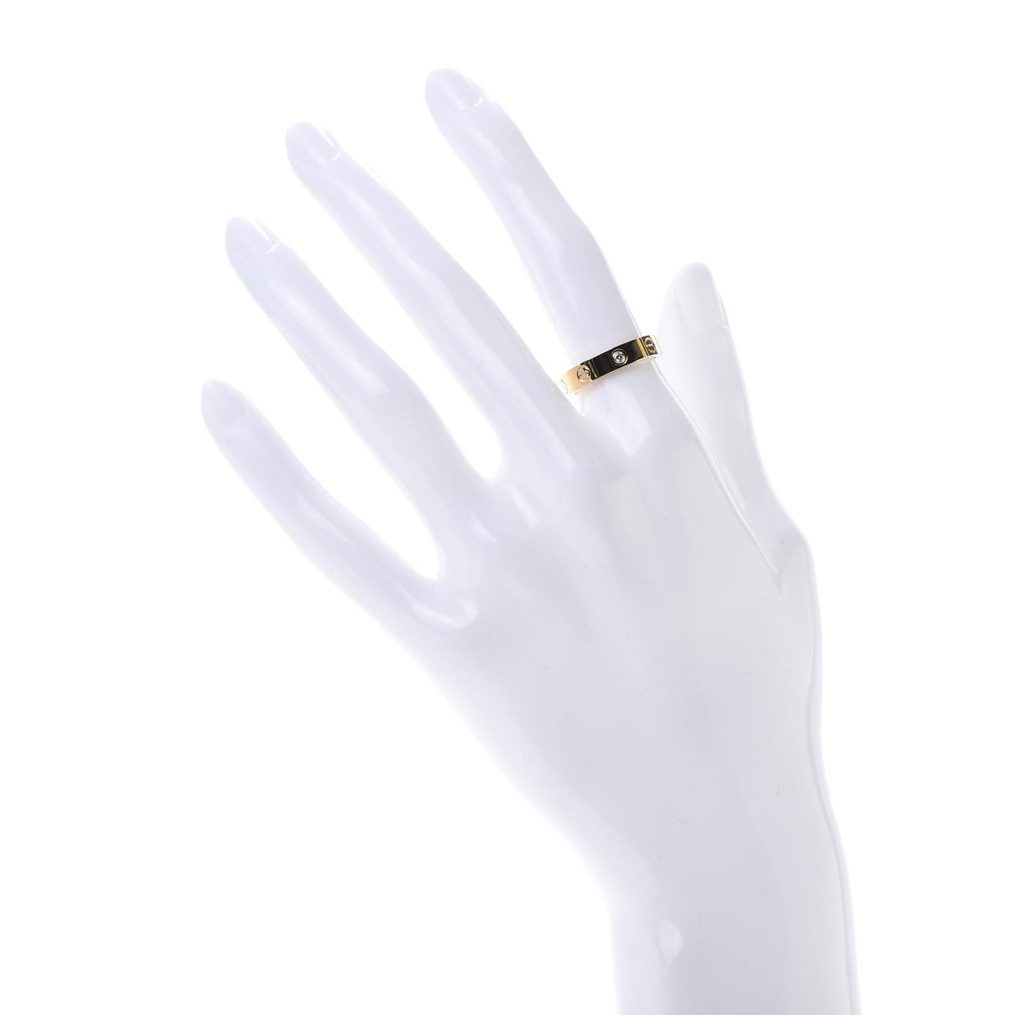 18K Yellow Gold Diamond 4mm LOVE Wedding Band Ring 51 5.75