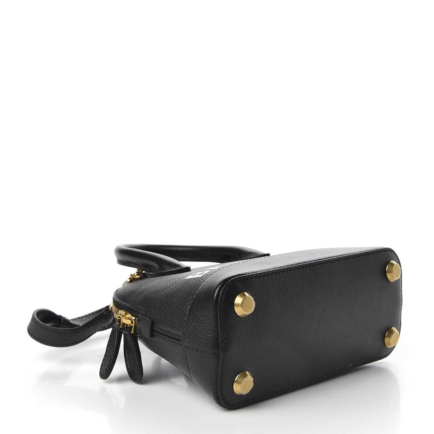 Grained Calfskin XXS Ville Top Handle Bag Black