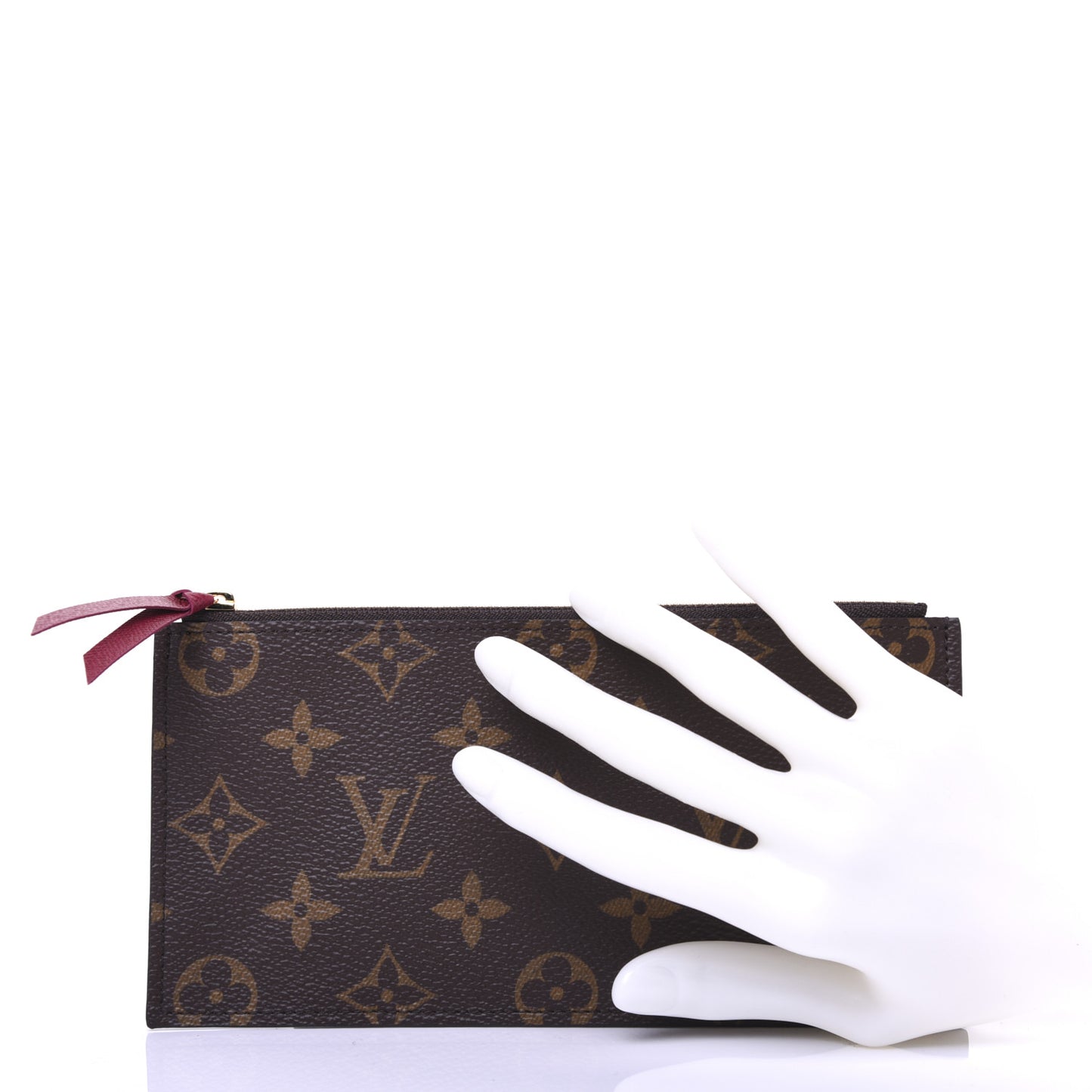 Monogram Felicie Chain Wallet Zippered Insert Fuchsia