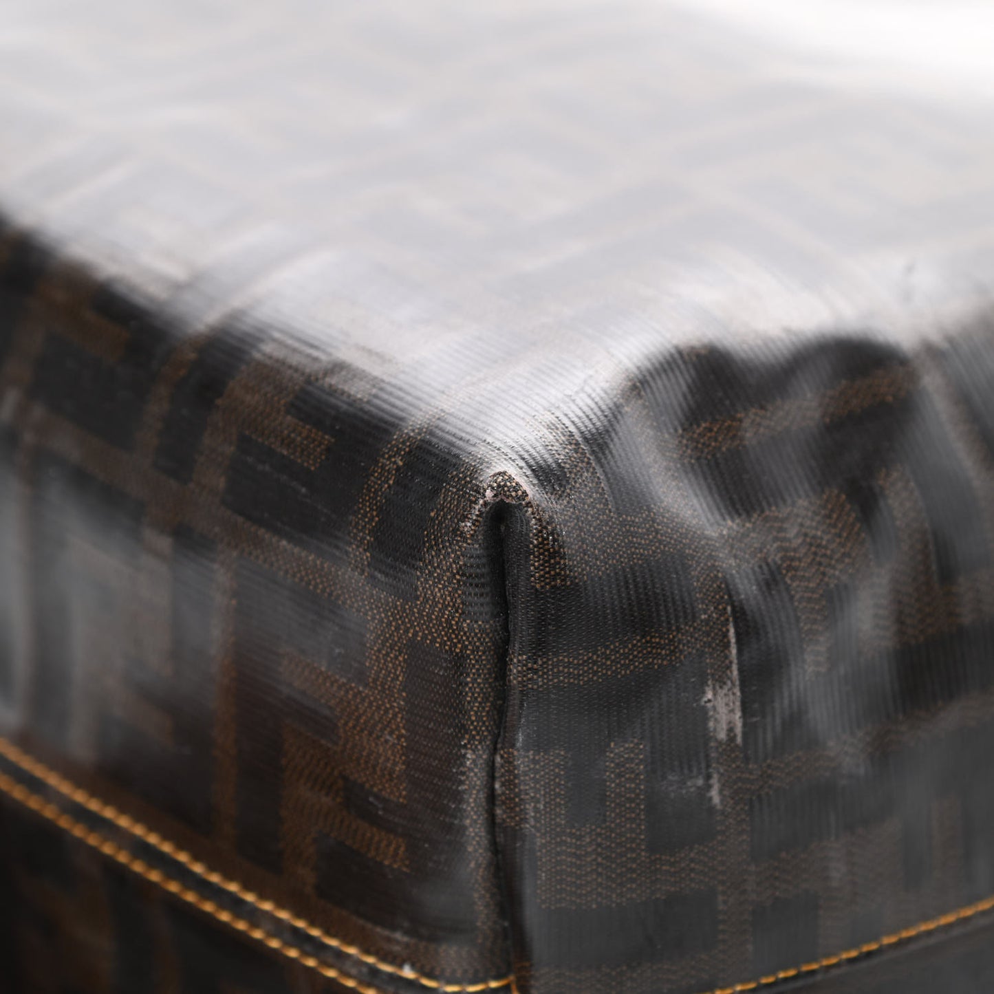 Zucca Spalmati Matrioska Small Roll Tote Tobacco Black