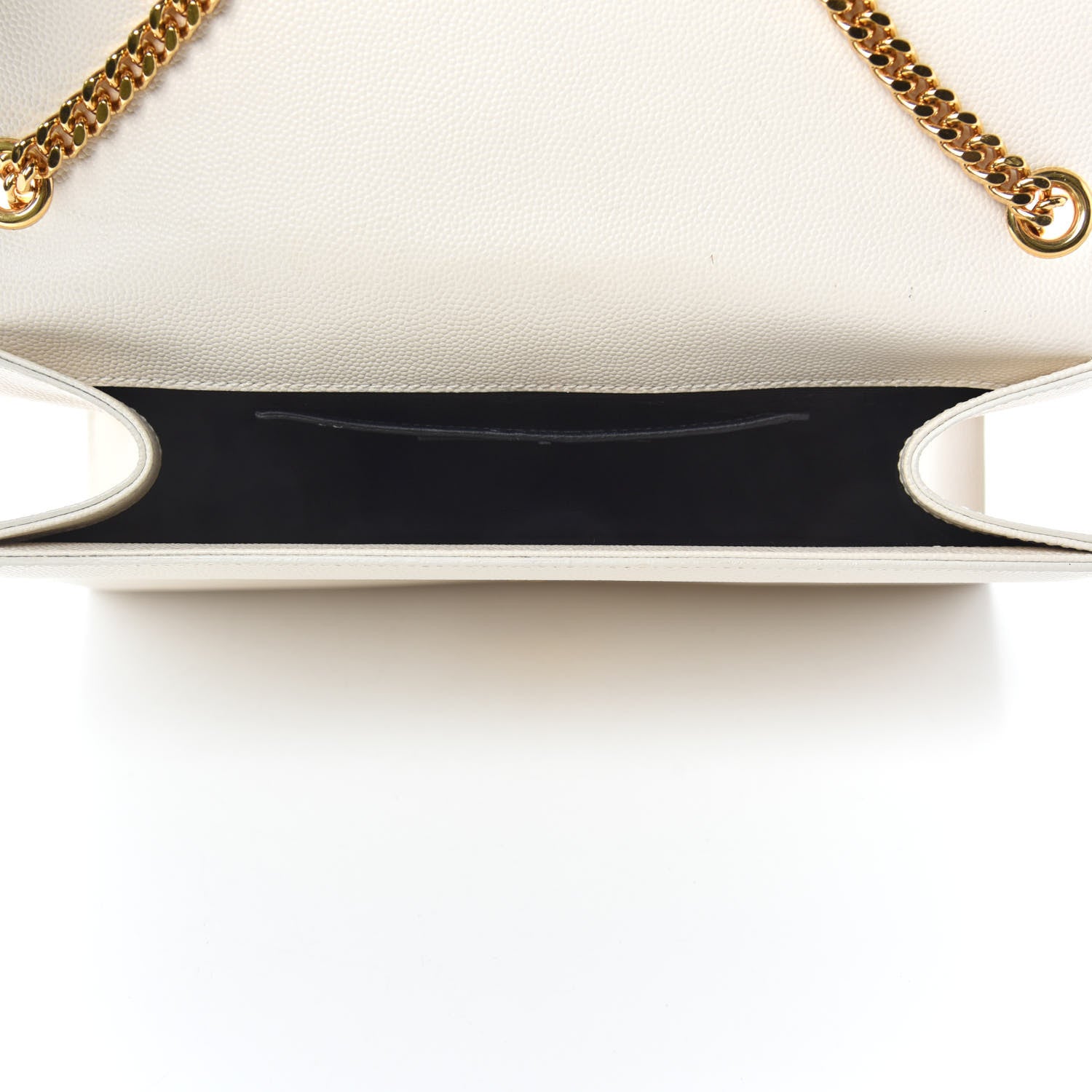 Saint Laurent Grain De Poudre Medium Classic Monogram Kate Satchel Porcellana 5 of 10