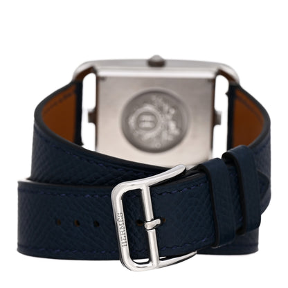 Hermes Stainless Steel Epsom 29mm Cape Cod Double Tour Quartz Watch Noir 3 of 4