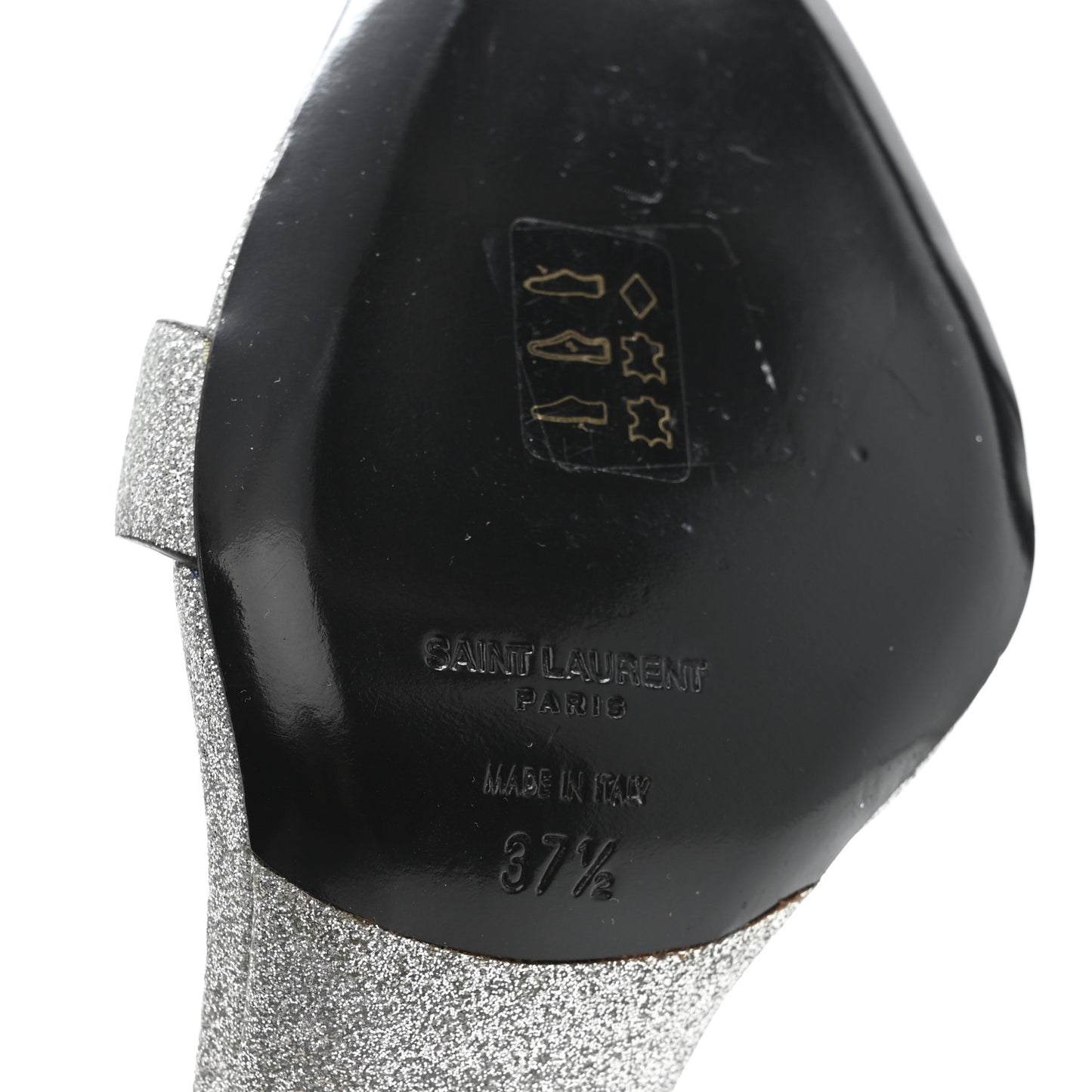 Glitter Amber 105 Ankle Strap Sandals 37.5 Silver