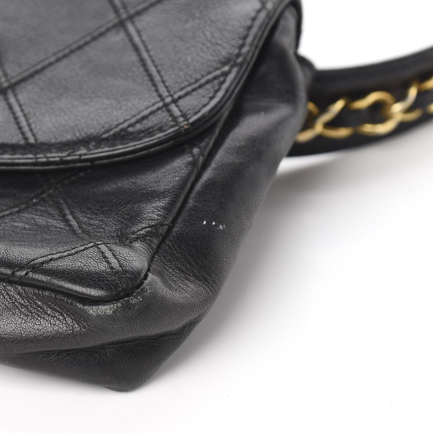 Chanel Lambskin Diamond Stitched Flap Waist Belt Bag 65 Black 10 of 11