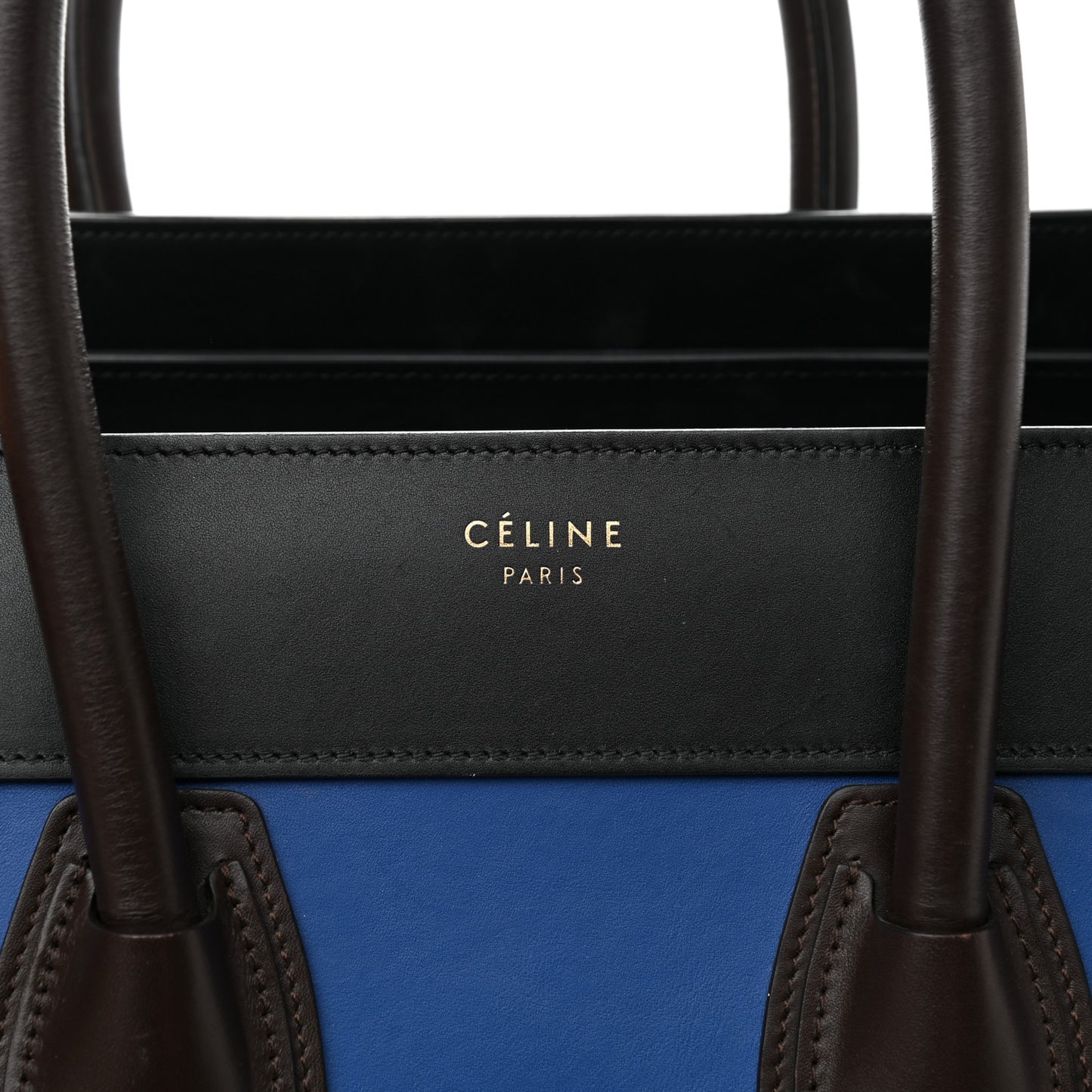 Elephant Calfskin Mini Tri-Color Luggage Indigo