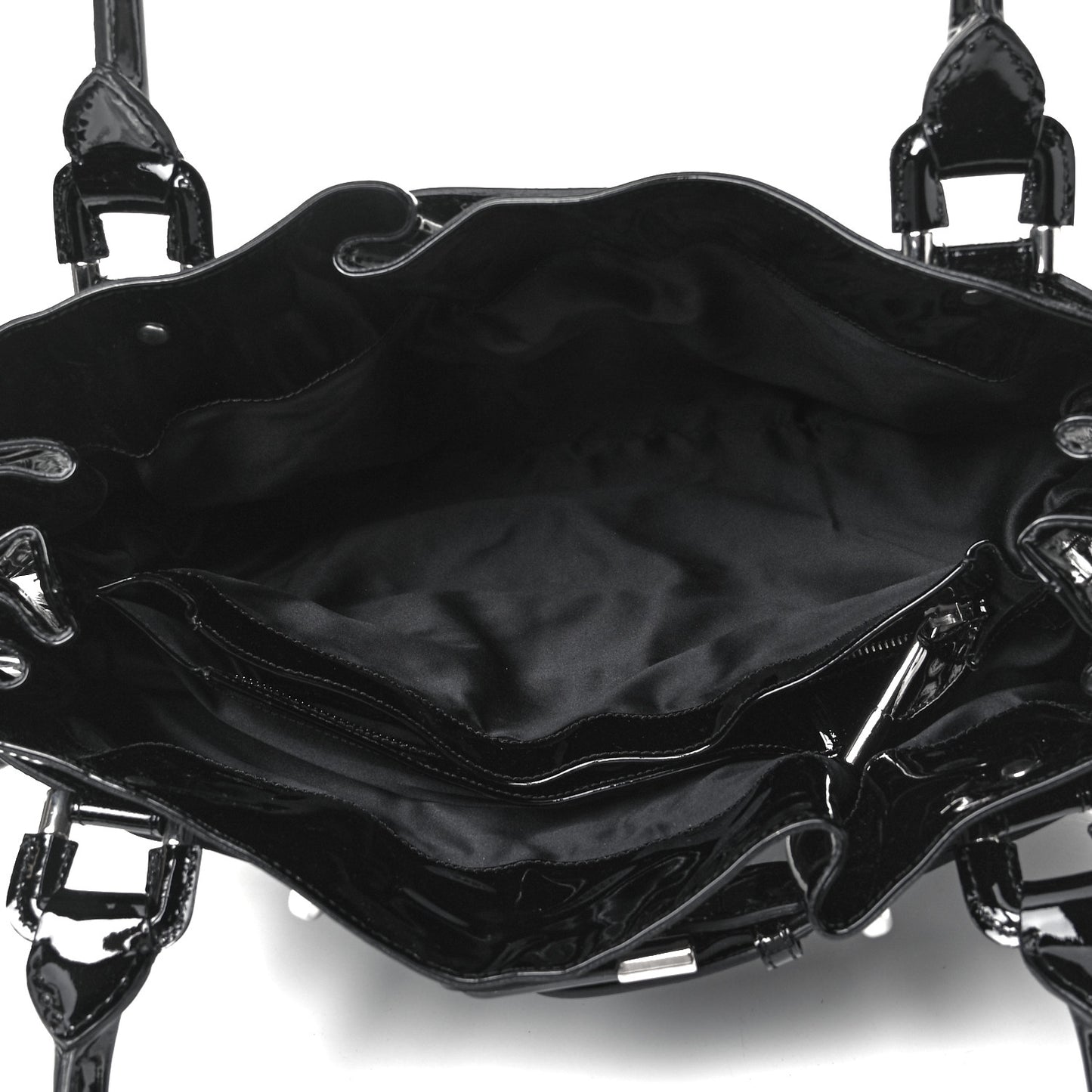 Patent Quilted Beaton Black