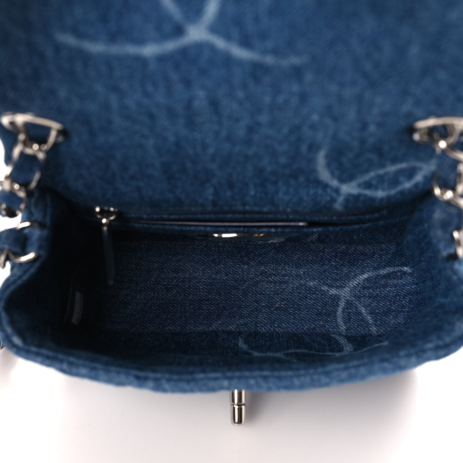 Chanel Denim CC Quilted Mini Square Flap Blue 5 of 9