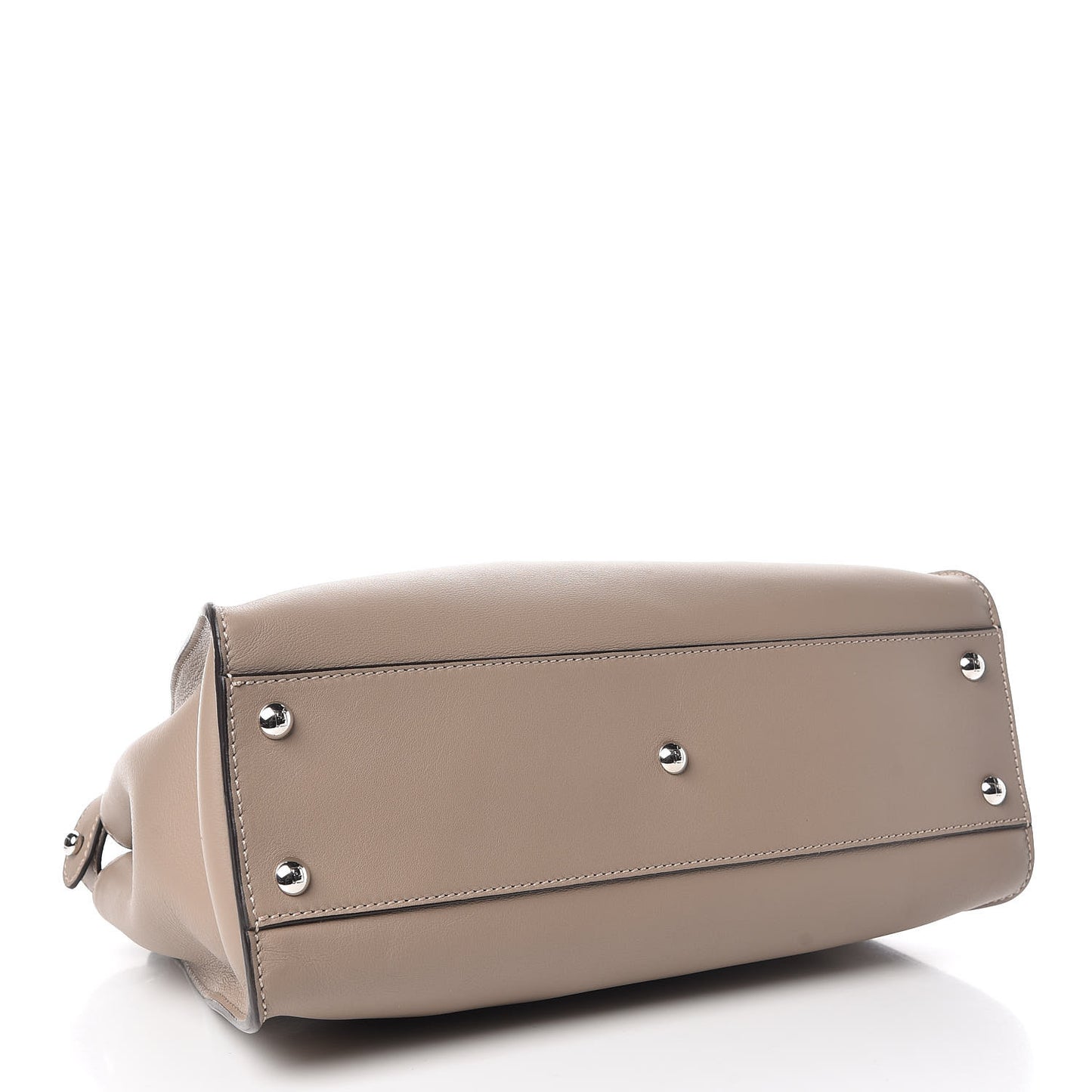 Vitello Seta Shiny Nappa Elaphe Medium Peekaboo Iconic Satchel Tortora Natural Ebano