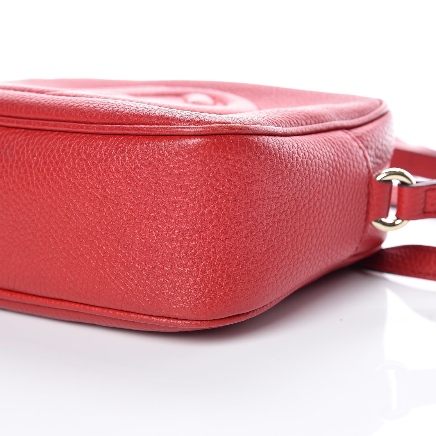 Gucci Pebbled Calfskin Small Soho Disco Bag Tabasco Red 12 of 16