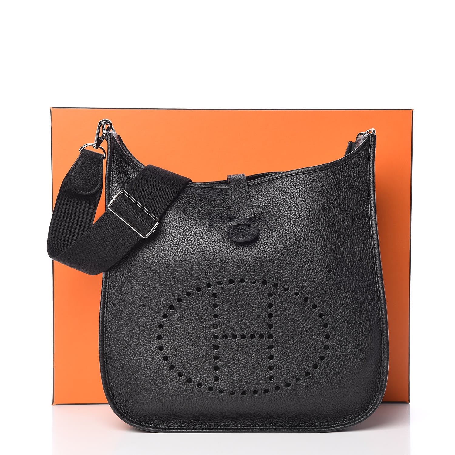Hermes Taurillon Clemence Evelyne III GM Black 10 of 10