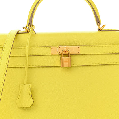 Hermes Epsom Kelly Sellier 32 Soufre 8 of 11
