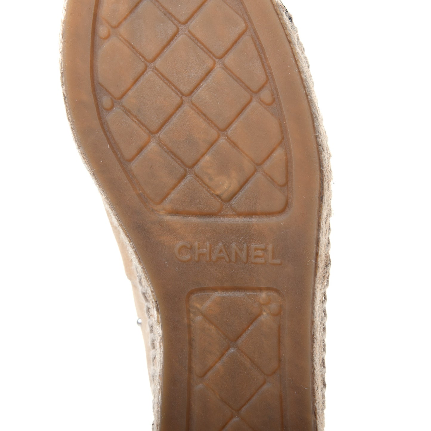Suede Pearl CC Espadrilles 37 Beige Black