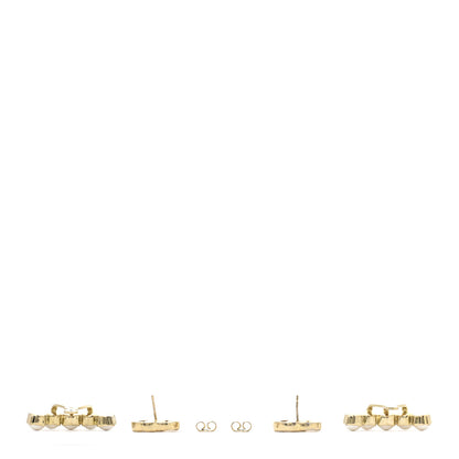 Gucci Metal Pearl Double G Drop Earrings Gold 3 of 6