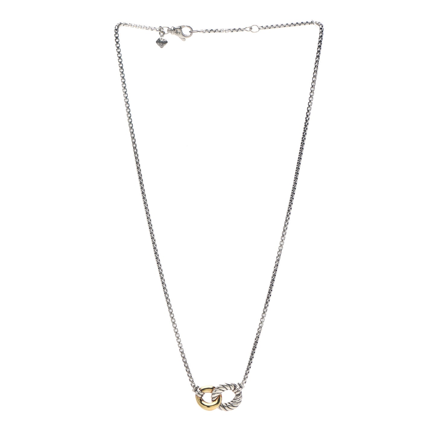 Sterling Silver 18K Yellow Gold Belmont Pendant Necklace